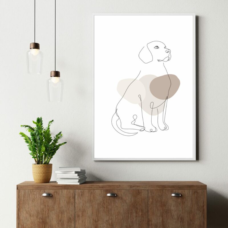 Plakat - pies w typie labradora/goldena - obrazek 3